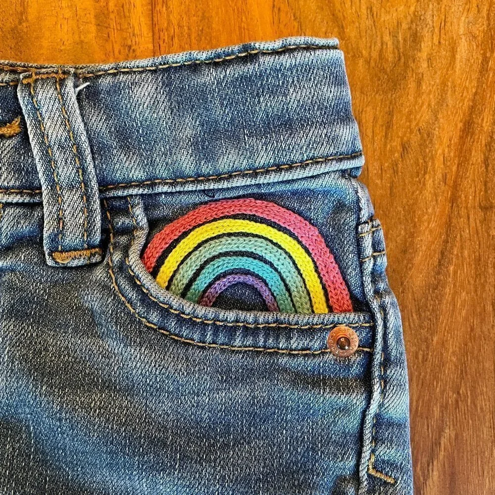 Cat & Jack Denim Rainbow Shorts 🌈